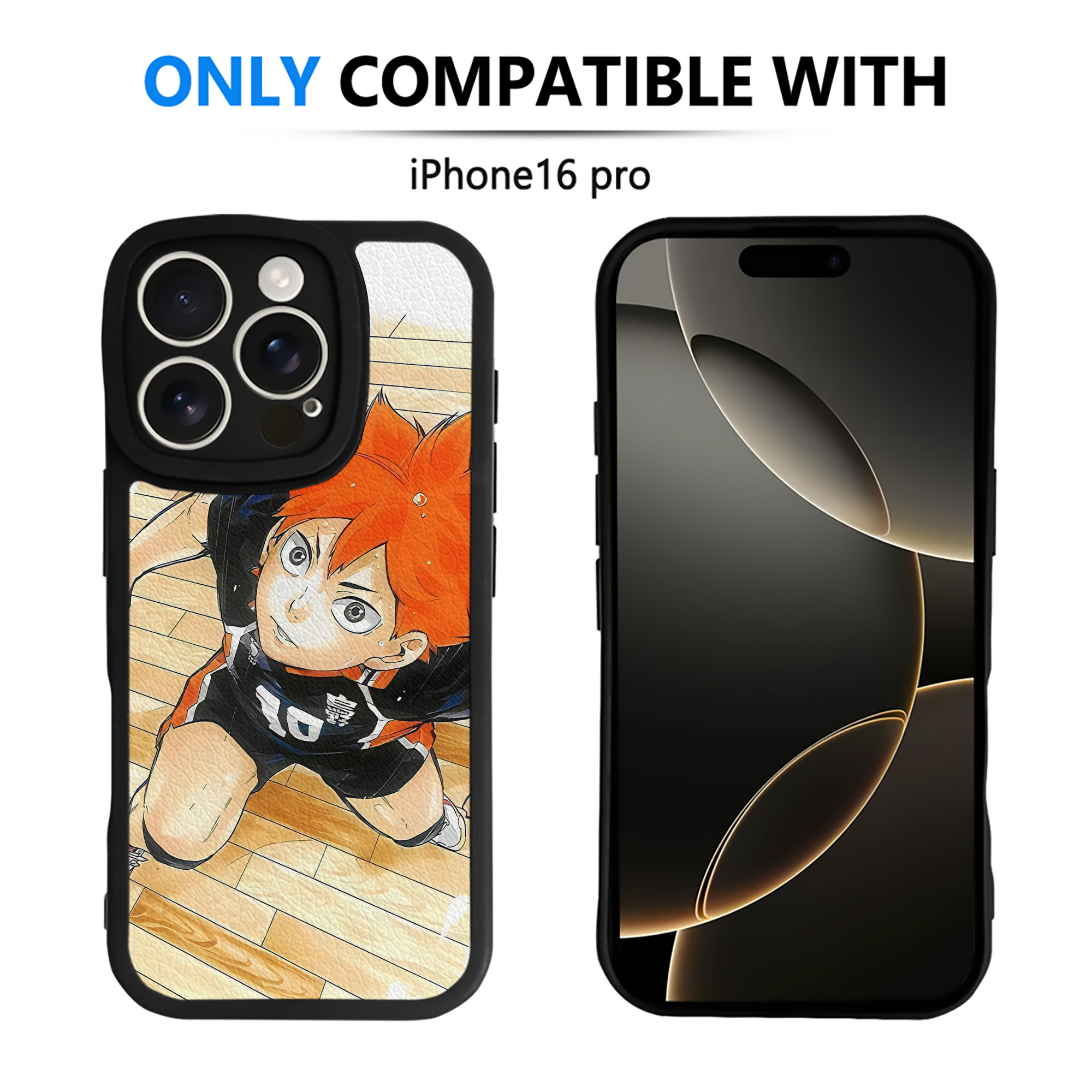 （画像用） ハイキュー!! Haikyu!! 【iPhone 16シリーズ対応】シリコンスマホケース（レザー調） 材質：シリコン